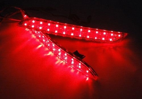 2x LED Bumper Reflector Red lens Tail Brake Light lamp Red 2010+ BMW 5-series F10 F18