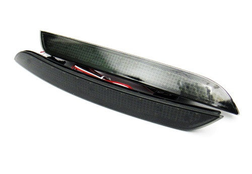 2x LED Bumper Reflector Black Smoked lens Tail Brake Light lamp Red 2010+ BMW 5-series F10 F18