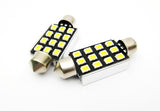 2x SAMSUNG 12 High Power 2835 SMD LED 42mm C5W 264 Error Free Festoon Light bulb 578 white