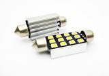 2x SAMSUNG 12 High Power 2835 SMD LED 42mm C5W 264 Error Free Festoon Light bulb 578 white