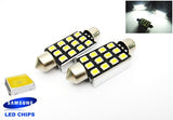 2x SAMSUNG 12 High Power 2835 SMD LED 42mm C5W 264 Error Free Festoon Light bulb 578 white