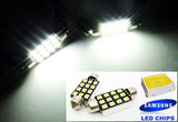 2x SAMSUNG 12 High Power 2835 SMD LED 42mm C5W 264 Error Free Festoon Light bulb 578 white