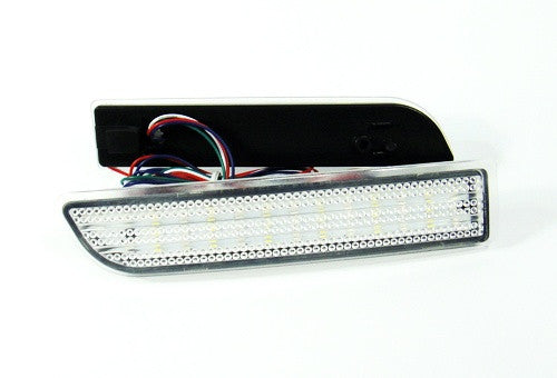 2x LED Bumper Reflector Red lens Tail Brake Light Red Backup lamp White Alphard Estima