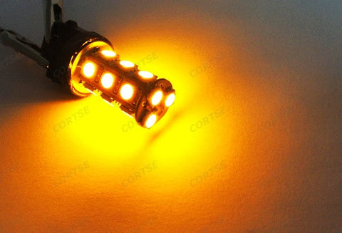 2 pieces of 18 high power SMD LED 3156 P27W 3157 3057 P27/7W Light bulb Amber