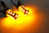 2 pieces of 18 high power SMD LED 3156 P27W 3157 3057 P27/7W Light bulb Amber