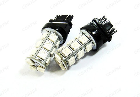 2 pieces of 18 high power SMD LED 3156 P27W 3157 3057 P27/7W Light bulb Amber