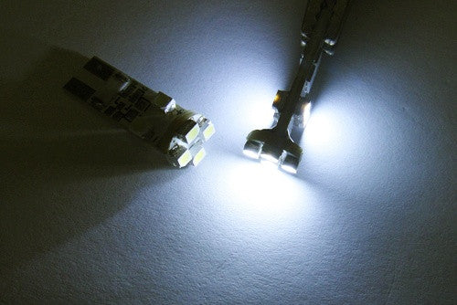2 pieces of 8 SMD LED No Error T10 168 194 2825 501 W5W wedge light bulb white