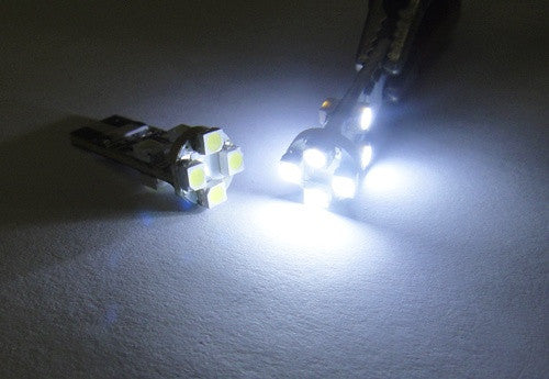 2 pieces of 8 SMD LED No Error T10 168 194 2825 501 W5W wedge light bulb white