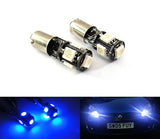 2 pieces of 5 High Power SMD LED No Error 233 BA9s T4W light bulb Blue