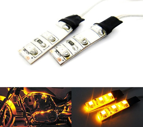 2 pieces of 3 SMD LED universal light strip amber