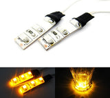 2 pieces of 3 SMD LED universal light strip amber