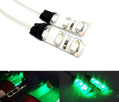 2 pieces of 3 SMD LED universal light strip green