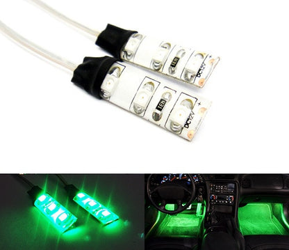 2 pieces of 3 SMD LED universal light strip green