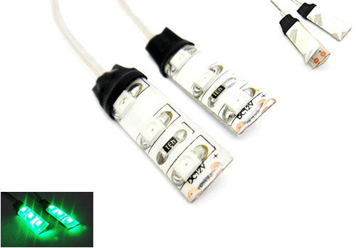 2 pieces of 3 SMD LED universal light strip green