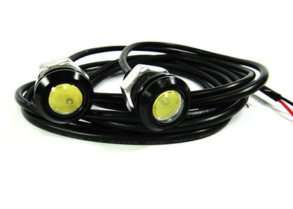 2 pieces of Universal 3W high power LED Bolt-On Screw Eagle Eye kit Backup Light DRL / Fog Lamp