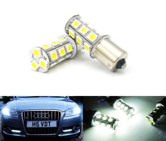 2 pieces of 18 High Power SMD LED PY21W 581 BAU15s Light bulb white