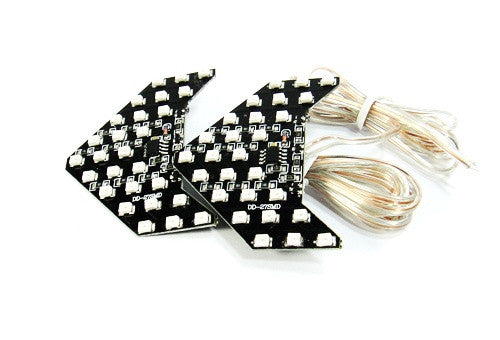 2 pieces of 27 SMD LED Side Mirror Sequential Turn Signal Arrow Panel Light Red