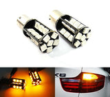 2 pieces of 30 High Power SMD LED PY21W 581 BAU15s Light bulb amber