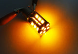 2 pieces of 30 High Power SMD LED PY21W 581 BAU15s Light bulb amber