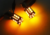 2 pieces of 30 High Power SMD LED PY21W 581 BAU15s Light bulb amber