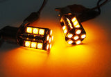 2 pieces of 30 High Power SMD LED PY21W 581 BAU15s Light bulb amber