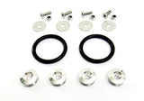 Quick Release Bumper Fender Trunk / Hatch Lid Fastener kit silver