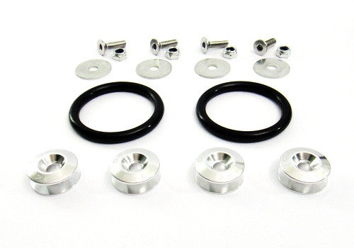 Quick Release Bumper Fender Trunk / Hatch Lid Fastener kit silver