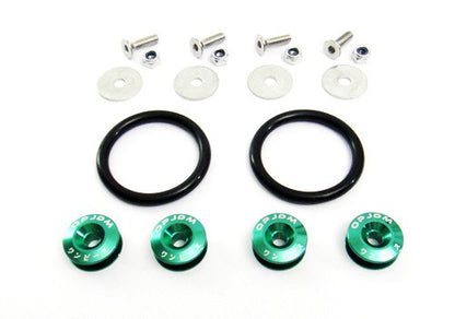 Quick Release Bumper Fender Trunk / Hatch Lid Fastener kit green
