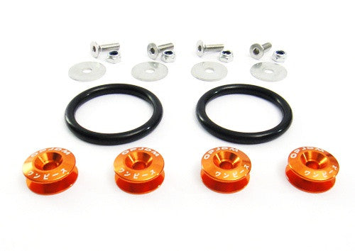 Quick Release Bumper Fender Trunk / Hatch Lid Fastener kit orange