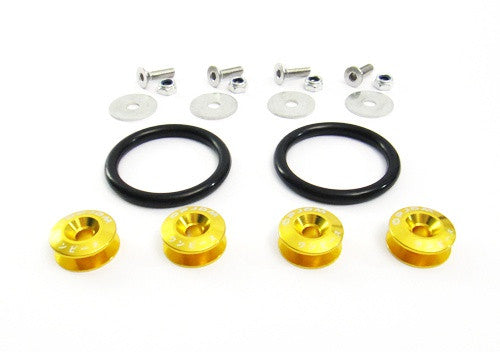 Quick Release Bumper Fender Trunk / Hatch Lid Fastener kit gold
