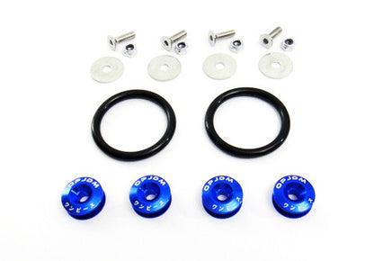 Quick Release Bumper Fender Trunk / Hatch Lid Fastener kit blue