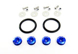 Quick Release Bumper Fender Trunk / Hatch Lid Fastener kit blue