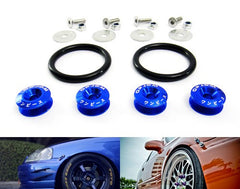 Quick Release Bumper Fender Trunk / Hatch Lid Fastener kit blue