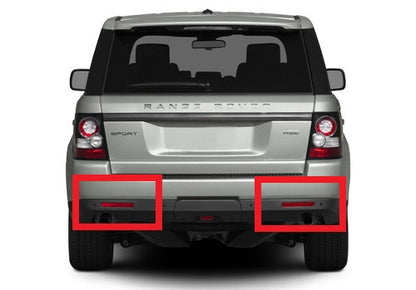 2x LED Bumper Reflector Red lens Tail Brake Light Red Discovery 3 4 LR3 LR4 Range Rover Sport