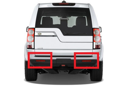 2x LED Bumper Reflector Clear lens Tail Brake Light Red Backup lamp White LR3 LR4 Range Rover Sport