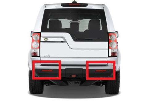 2x LED Bumper Reflector Clear lens Tail Brake Light Red Backup lamp White LR3 LR4 Range Rover Sport