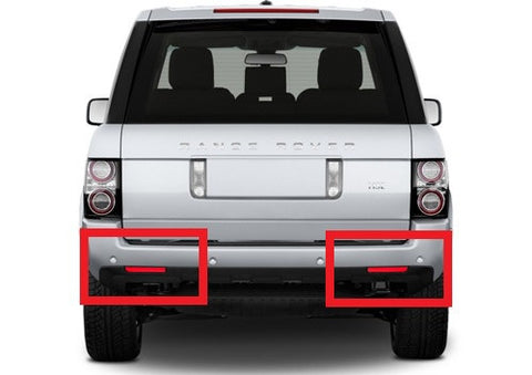 2x LED Bumper Reflector Red lens Tail Brake Light Red Land Rover L322 Range Rover LR2