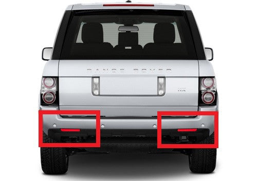 2x LED Bumper Reflector Black Smoked lens Tail Brake Light Red Land Rover L322 Range Rover LR2