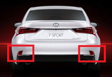 2x LED Bumper Reflector Red lens Tail Brake Light lamp Red XE30 2013+ Lexus IS 250 350