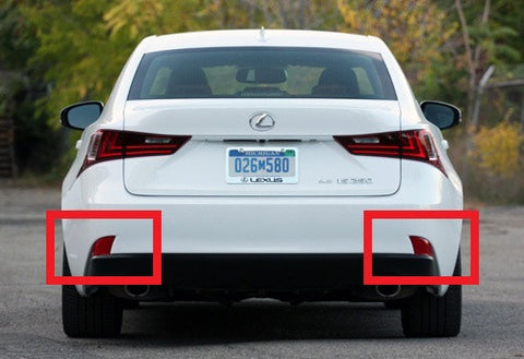 2x LED Bumper Reflector Red lens Tail Brake Light lamp Red XE30 2013+ Lexus IS 250 350