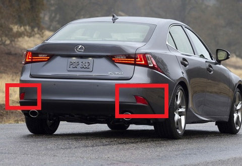 2x LED Bumper Reflector Red lens Tail Brake Light lamp Red XE30 2013+ Lexus IS 250 350