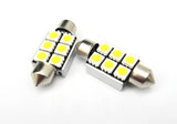 2 pieces of Error Free high power 6 SMD LED 37mm C5W 6418 Festoon bulb white