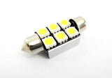 2 pieces of Error Free high power 6 SMD LED 37mm C5W 6418 Festoon bulb white