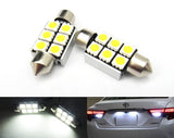 2 pieces of Error Free high power 6 SMD LED 37mm C5W 6418 Festoon bulb white