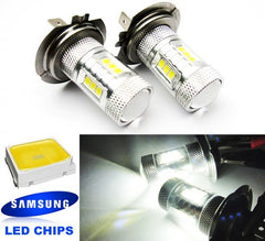 2 pieces of 15 SAMSUNG High Power 2835 SMD LED H7 Light bulb 15W white