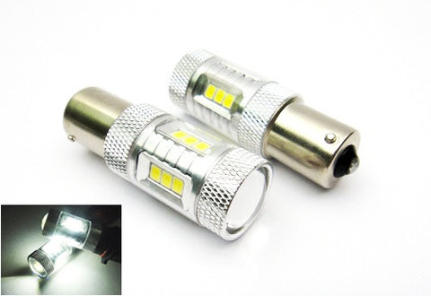 2 pieces of 15 SAMSUNG High Power 2835 SMD LED 382 1156 7506 BA15s P21W Light bulb 15W white