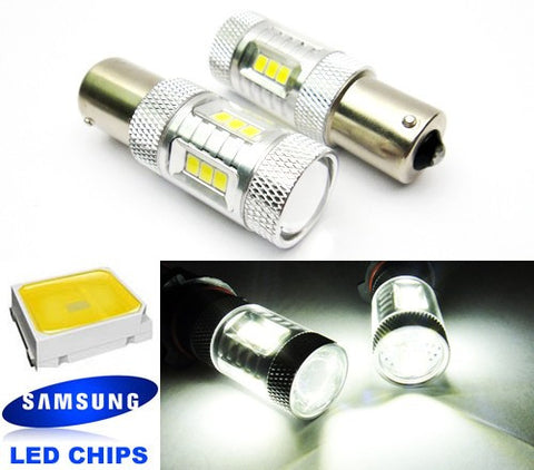 2 pieces of 15 SAMSUNG High Power 2835 SMD LED 382 1156 7506 BA15s P21W Light bulb 15W white