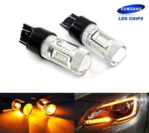 2x 15 SAMSUNG High Power 2835 SMD LED 182 3156 P27W 180 3157 3057 P27/7W Light bulb 15W amber