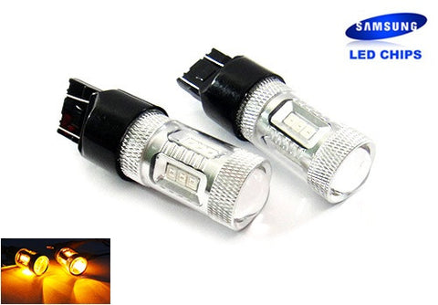 2x 15 SAMSUNG High Power 2835 SMD LED 182 3156 P27W 180 3157 3057 P27/7W Light bulb 15W amber