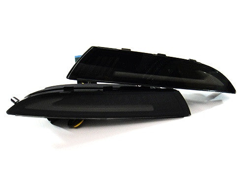 LED Daytime Running Light Sidelight White Amber Turn Signal Indicator Kit Smoked 08-14 VW Scirocco